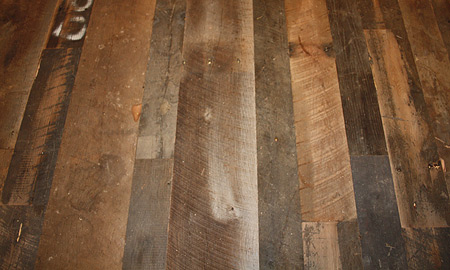 Reclaimed barnwood flooring